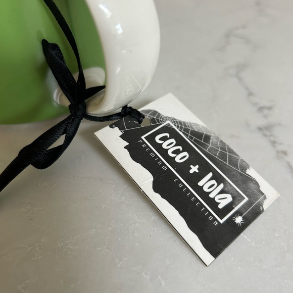 Glittery Pumpkin Pier 1 Halloween Kitchen Decor Toxic Mug and Tea Towel - Picture 9 of 11